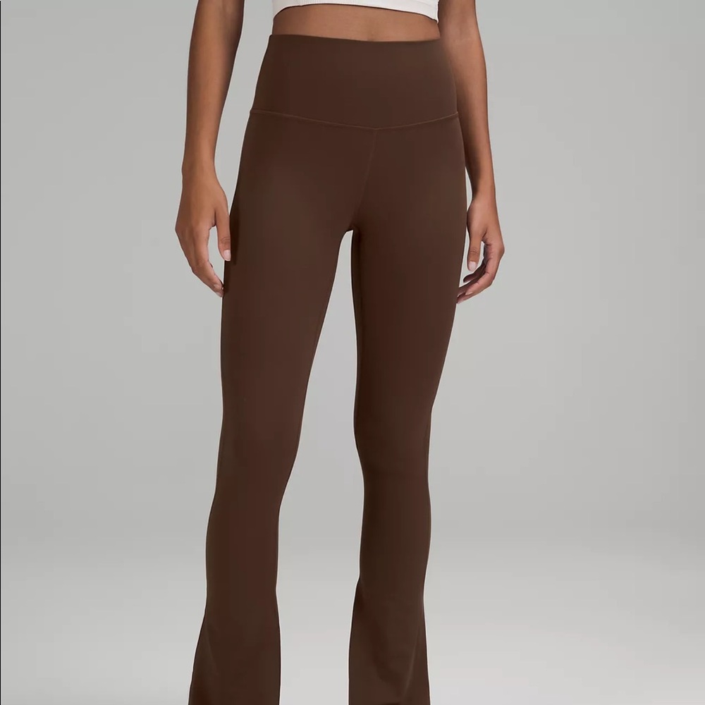 lululemon align high rise mini flare size 4 in black NWT
